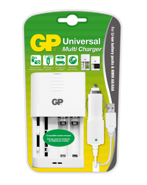 Universal charger -  USB, 12V & 220V - for Accus and batteries.